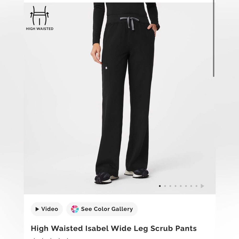 Figs Black Isabel Medium Scrub Pants